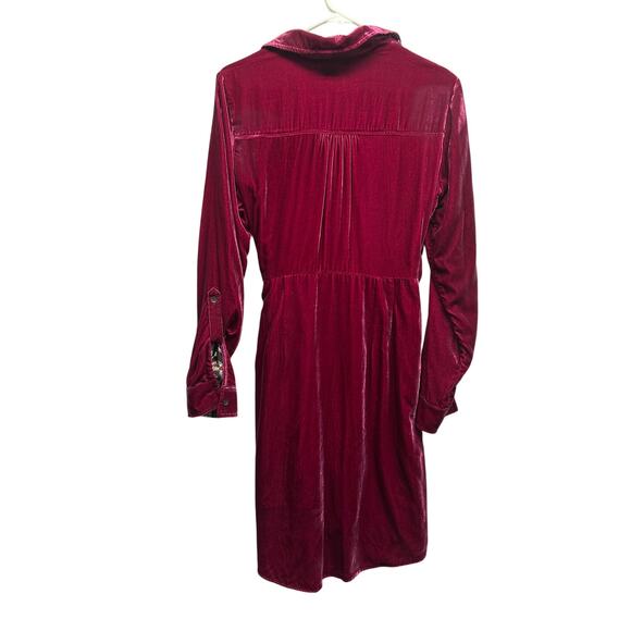 Maeve by Anthropologie Velvet Wrap Dress Red Size 6 Holiday - Picture 10 of 12